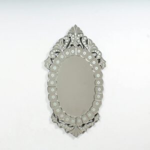 Quality Glass Oval Venetian Mirror Decorative Mirror Traditional Mirror Designer Art Mirror Living Room Mirror for Living Room Color Silver 20"x30" Inces SVM 16