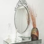 Quality Glass Oval Venetian Mirror Decorative Mirror Traditional Mirror Designer Art Mirror Living Room Mirror for Living Room Color Silver 18"x32" Inces SVM 21