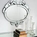 Quality Glass Venetian Mirror Decorative Mirror Traditional Mirror Designer Art Mirror Living Room Mirror for Living Room Color Silver 27"x28" Inces SVM 29