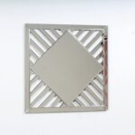 Quality Glass Square Decorative Modern Wall Mirror in Home Decorative Mirror Modern Mirror Mirror Size : 23"x23" Inches Color Silver SVM 33