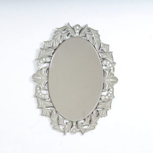 Quality Glass Oval Venetian Mirror Decorative Mirror Traditional Mirror Designer Art Mirror Living Room Mirror for Living Room Color Silver 22"x30" Inces SVM 35