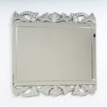 Quality Glass Square Venetian Mirror Decorative Mirror Traditional Mirror Designer Art Mirror Living Room Mirror for Living Room Color Silver 26"x26" Inches SVM 42