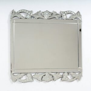 Quality Glass Square Venetian Mirror Decorative Mirror Traditional Mirror Designer Art Mirror Living Room Mirror for Living Room Color Silver 26"x26" Inches SVM 42