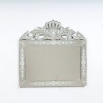 Quality Glass Venetian Square Mirror Decorative Mirror Traditional Mirror Designer Art Mirror Living Room Mirror for Living Room Color Silver 23"x23" Inches SVM 46
