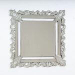 Quality Glass Venetian Square Mirror Decorative Mirror Traditional Mirror Designer Art Mirror Living Room Mirror for Living Room Color Silver 23"x23" Inces SVM 49