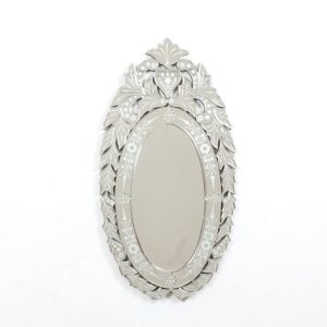 Quality Glass Oval Venetian Mirror Decorative Mirror Traditional Mirror Designer Art Mirror Living Room Mirror Color Silver 18"x33" Inces SVM 5