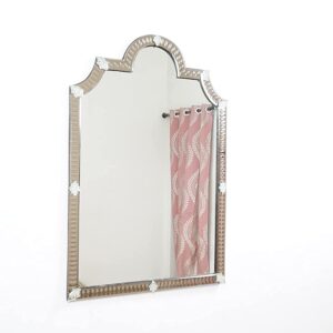 Quality Glass Venetian Mirror Decorative Mirror Traditional Mirror Designer Art Mirror Living Room Mirror for Living Room Color Silver 19"x31" Inces SVM 53