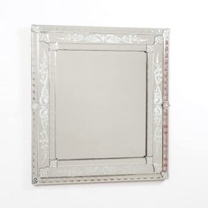 Quality Glass Venetian Mirror Decorative Mirror Traditional Mirror Designer Art Mirror Living Room Mirror for Living Room Color Silver 27"x30" Inces SVM 56