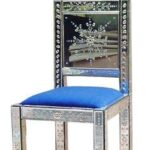 Quality Glass Venetian Chair for Living Room Size 18"x40"x18" Inches Color Silver CCT 108
