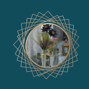 Quality Glass Decorative Metal Frame Round Wall Mirror Bathroom Mirror Living Room Mirror Royal Mirror Villas Mirror Home Mirror Color Golden Size 30x30 Inches DMM 15
