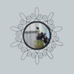Quality Glass Decorative Metal Frame Round Wall Mirror Bathroom Mirror Living Room Mirror Royal Mirror Villas Mirror Home Mirror Color Black Size 24x24 Inches DMM 36