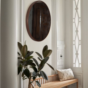 Quality Glass metal frame round wall mirror royal mirror home decorative Mirror Modern Mirror Living Room Mirror Wall Mirror Bathroom Mirror Size 24x24 inches Color light Borwn MF 15