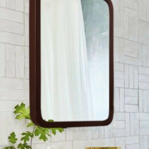 Quality Glass Metal Frame Wall Mirror Royal Mirror Home Decorative Mirror Modern Mirror Living Room Mirror Wall Mirror Bathroom Mirror Size 18x24 inches Color Brown MF 23