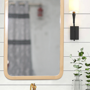 Quality Glass Metal Frame Wall Mirror Royal Mirror Home Decorative Mirror Modern Mirror Living Room Mirror Wall Mirror Bathroom Mirror Size 12x18 inches Color Golden MF 29