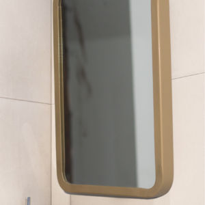 Quality Glass Metal Frame Wall Mirror Royal Mirror Home Decorative Mirror Modern Mirror Living Room Mirror Wall Mirror Bathroom Mirror Size 18x24 inches Color Golden MF 24