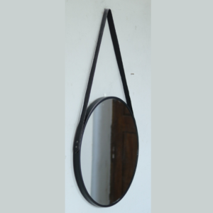 Quality Glass Metal Frame Round Wall Mirror Royal Mirror Home Decorative Mirror Modern Mirror Living Room Mirror Wall Mirror Bathroom Mirror Size 24x24 inches Color Black MF 31