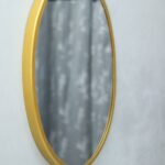 Quality Glass metal frame oval wall mirror royal mirror home decorative mirror modern mirror living room Mirror Wall Mirror Bathroom Mirror Size 18x24 inches Color Golden MF 42