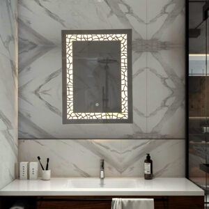 Tinitalo Rectangular LED Mirror for Bathroom - 18 x 24 Inch with Back Light and Touch Sensor LED 2
