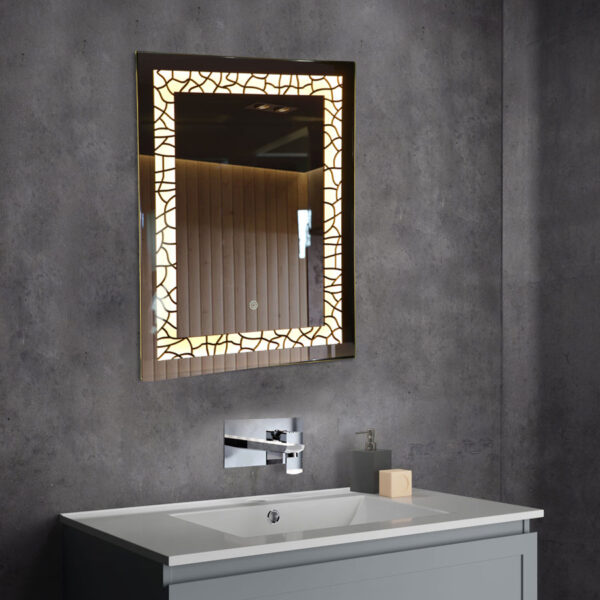 Tinitalo Rectangular LED Mirror for Bathroom - 18 x 24 Inch with Back Light and Touch Sensor LED 2 - Image 2