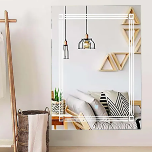 Tinitalo Rectangular LED Mirror For Bathroom – 18 X 24 Inch With Back Light And Touch Sensor And 3 Lights LED 27