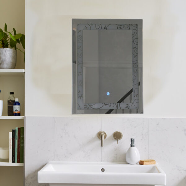 Tinitalo Rectangular LED Mirror For Bathroom – 18 X 24 Inch With Back Light And Touch Sensor LED 3 - Image 3