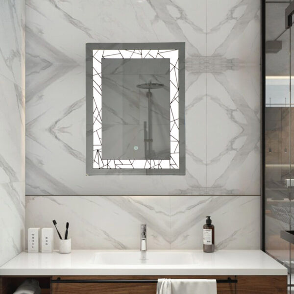 Tinitalo Rectangular LED Mirror for Bathroom - 18 x 24 Inch with Back Light and Touch Sensor LED 4