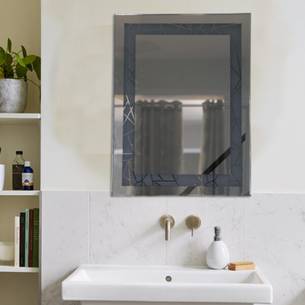 Tinitalo Rectangular LED Mirror for Bathroom - 18 x 24 Inch with Back Light and Touch Sensor LED 4 - Image 3