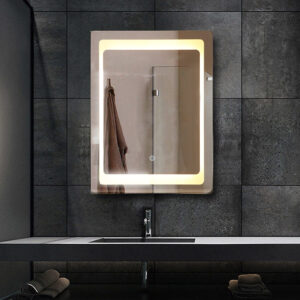 Tinitalo Rectangular LED Mirror For Bathroom – 18 X 24 Inch With Back Light And Touch Sensor And 3 Lights LED 6