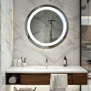 Tinitalo Round LED Mirror For Bathroom – 24 X 24 Inch With Back Light And Touch Sensor And 3 Lights LED 8